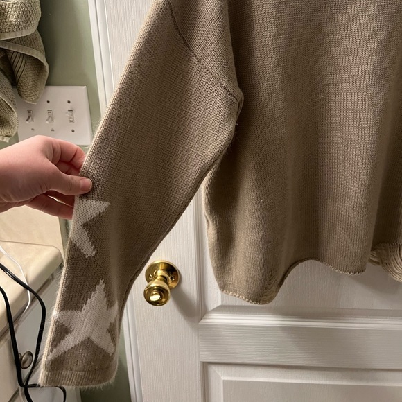 Pink Lily Tan Star Sweater - Picture 4 of 5
